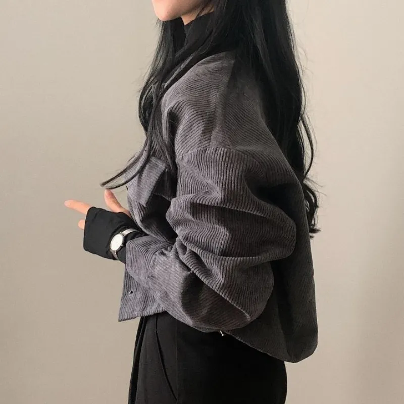 Anna - Cropped corduroy jas