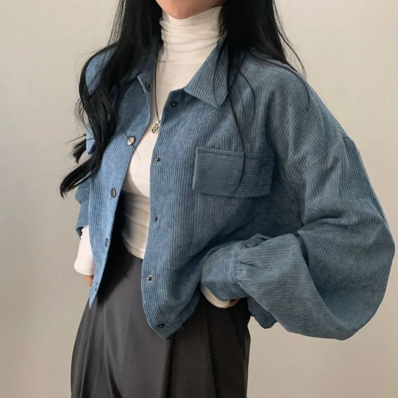 Anna - Cropped corduroy jas