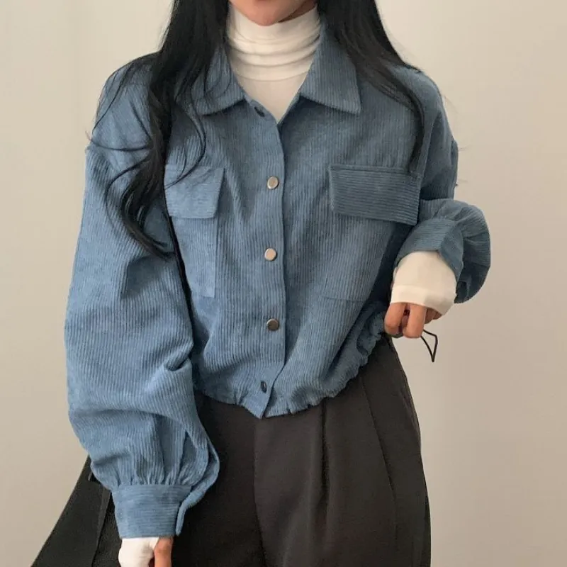 Anna - Cropped corduroy jas