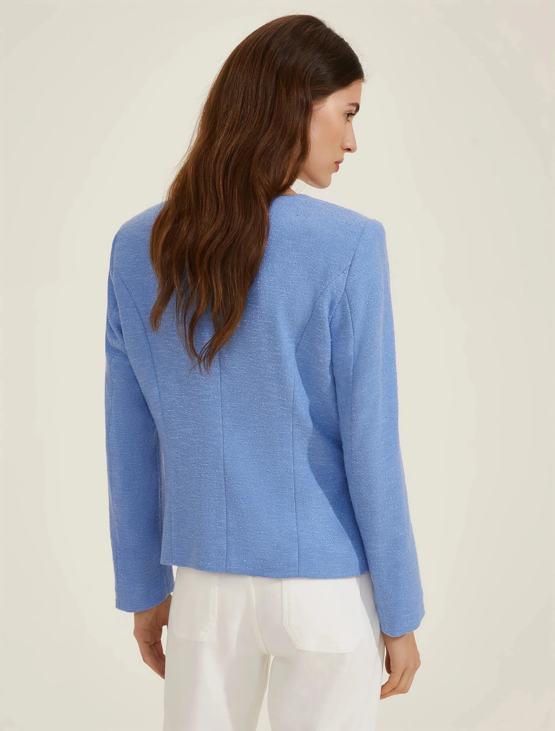 Basketweave Jacket - Light blue