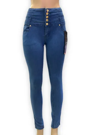 Belted High Rise Jeans With No Back Pockets