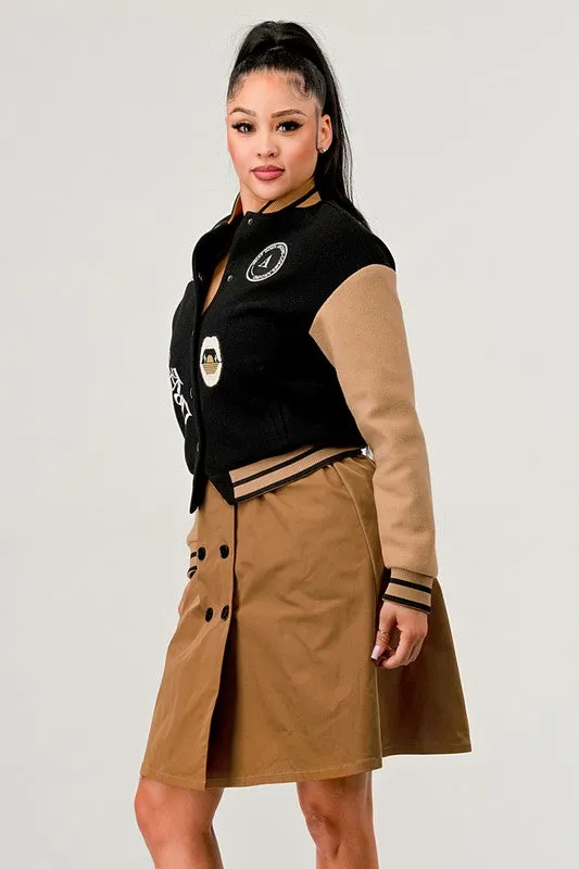 Black Queen Letterman Jacket