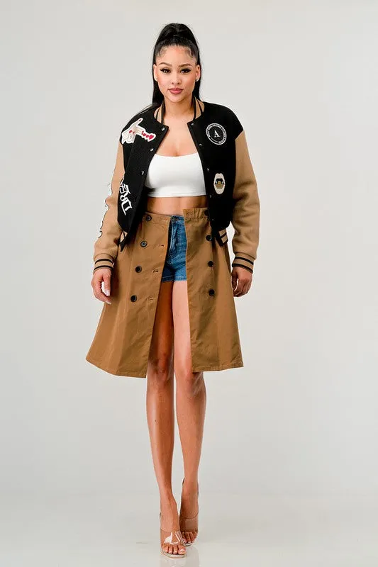 Black Queen Letterman Jacket