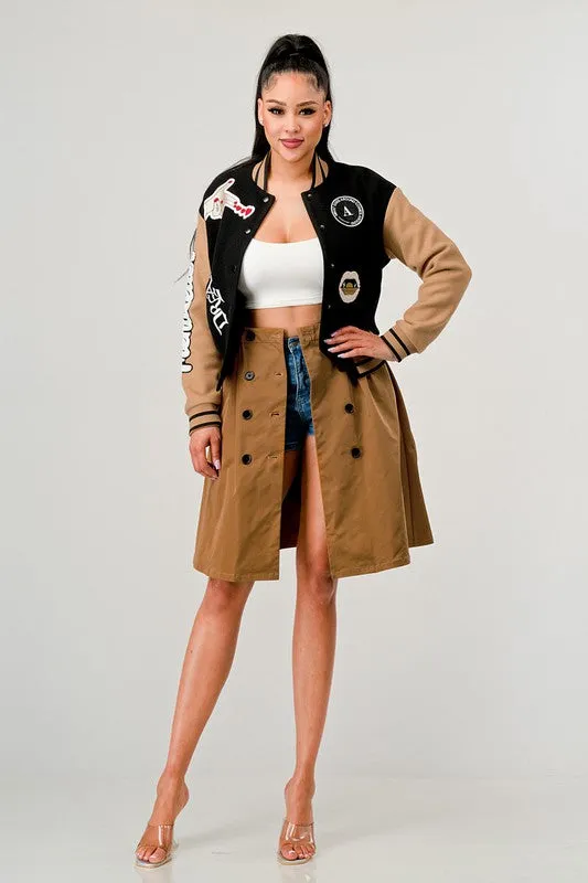Black Queen Letterman Jacket