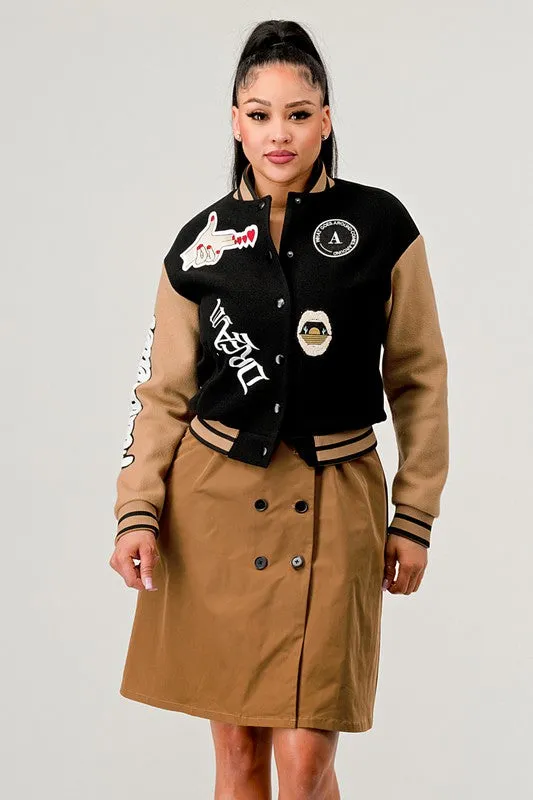 Black Queen Letterman Jacket