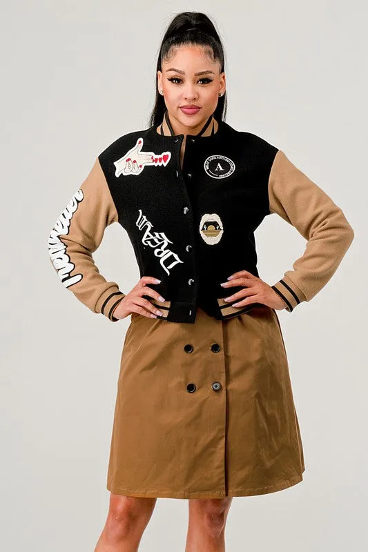 Black Queen Letterman Jacket
