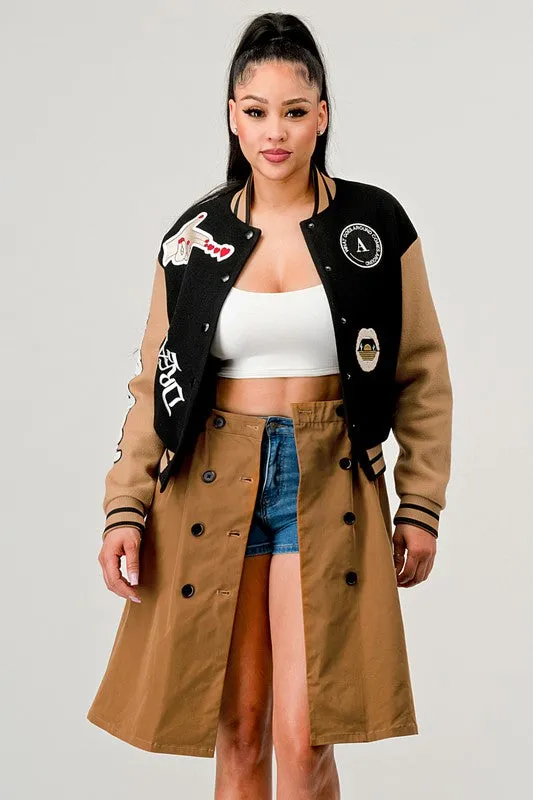 Black Queen Letterman Jacket
