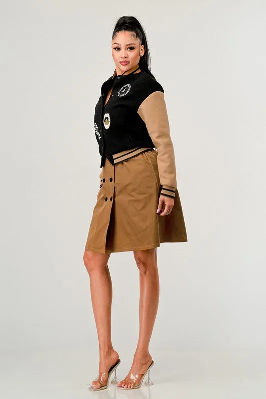 Black Queen Letterman Jacket