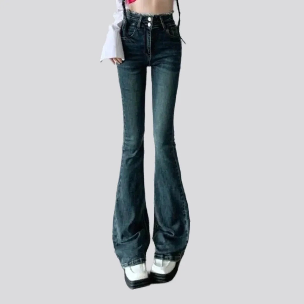 Bootcut women stonewashed jeans