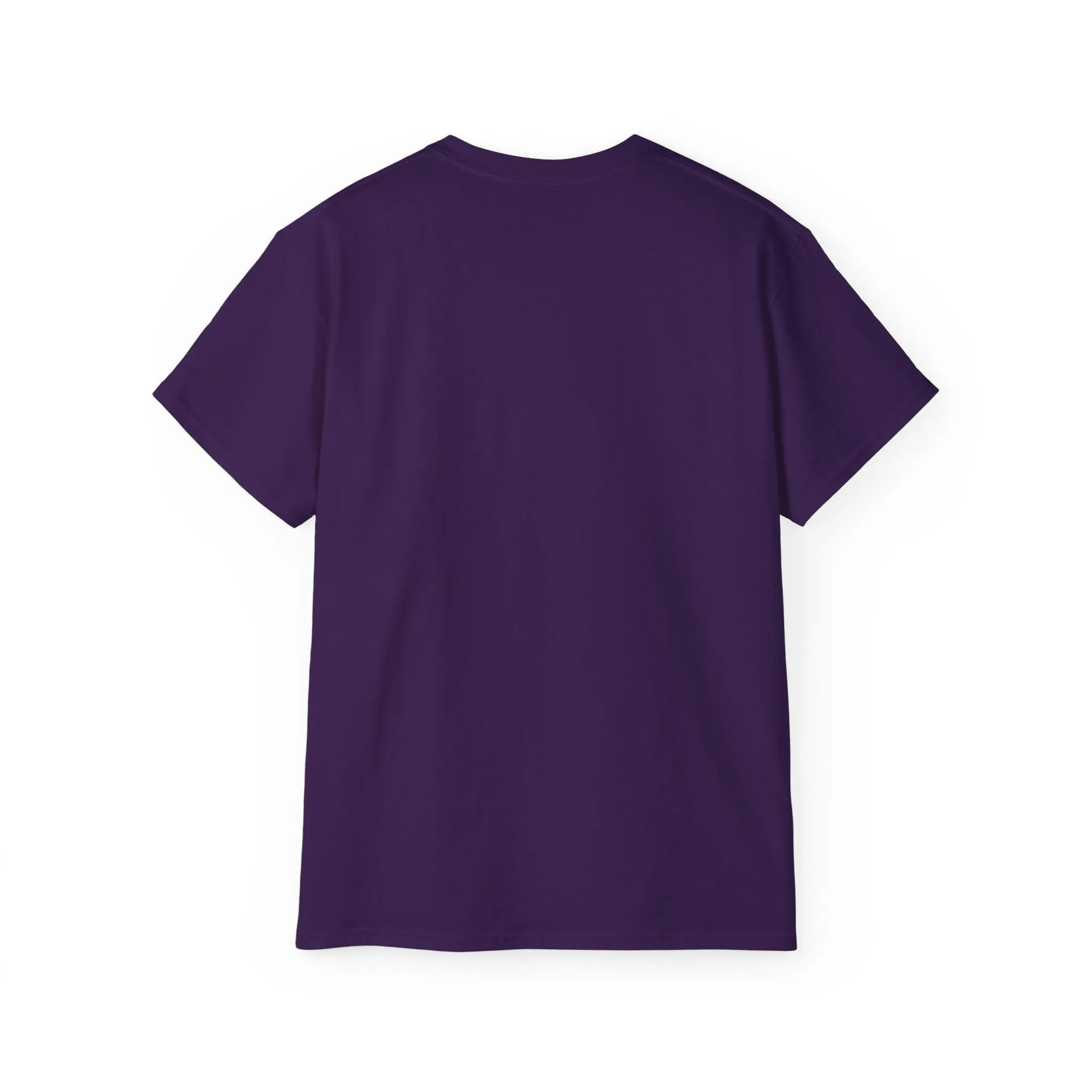 Coffee & Barbells - Unisex Ultra Cotton Tee - Front White Logo - Plain Back