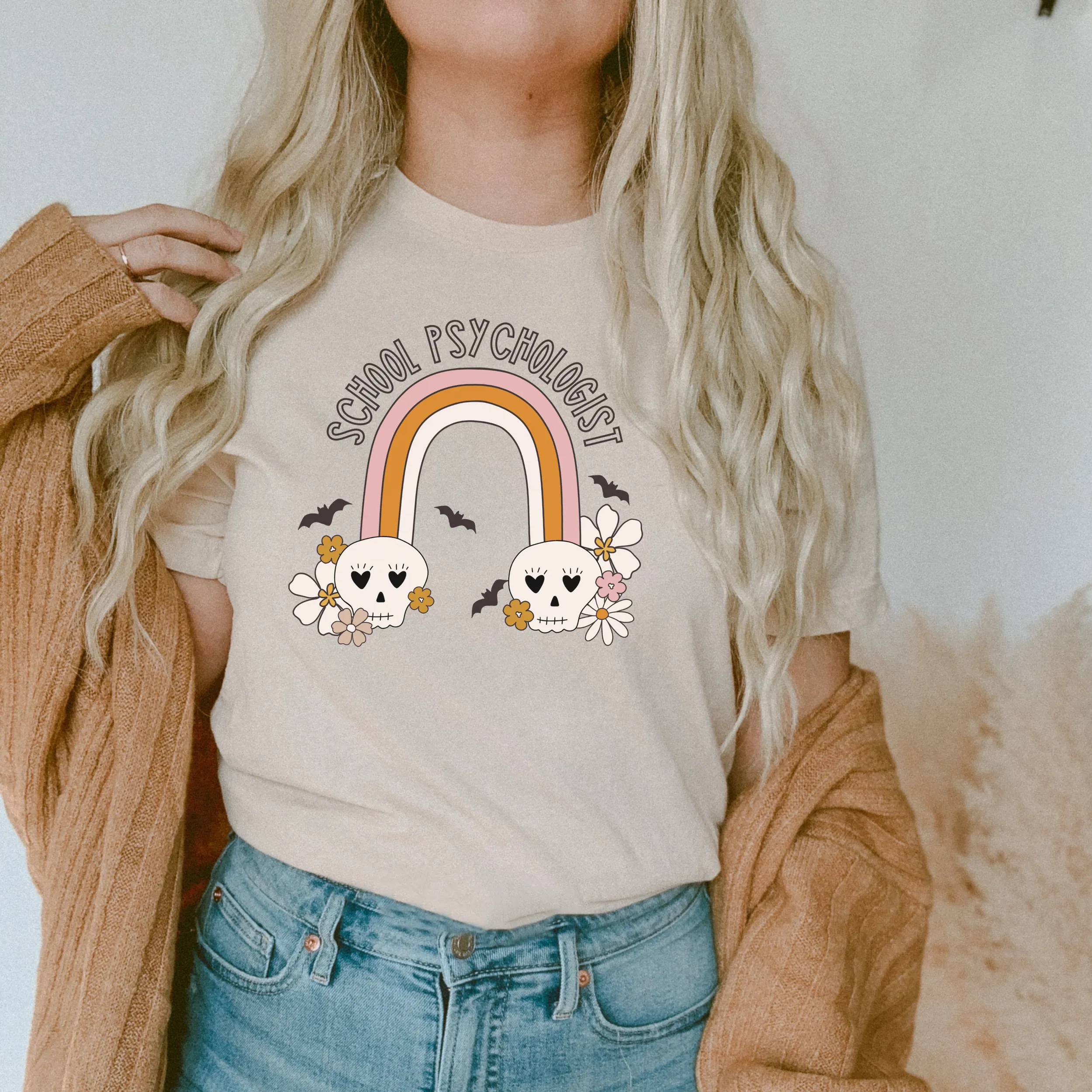 Custom Skull Rainbow Tee