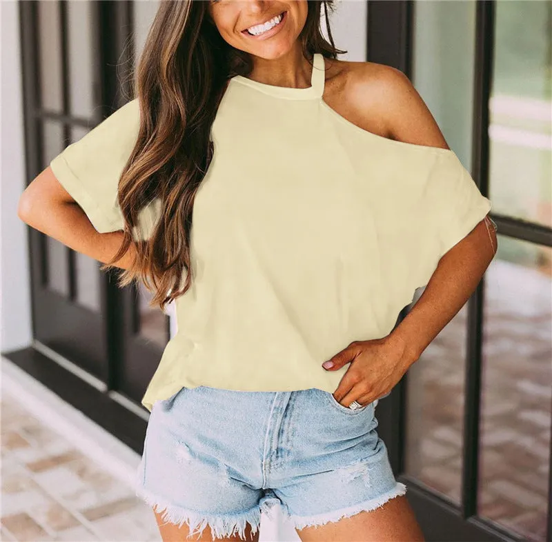 Fashion Off-Shoulder T-Shirt