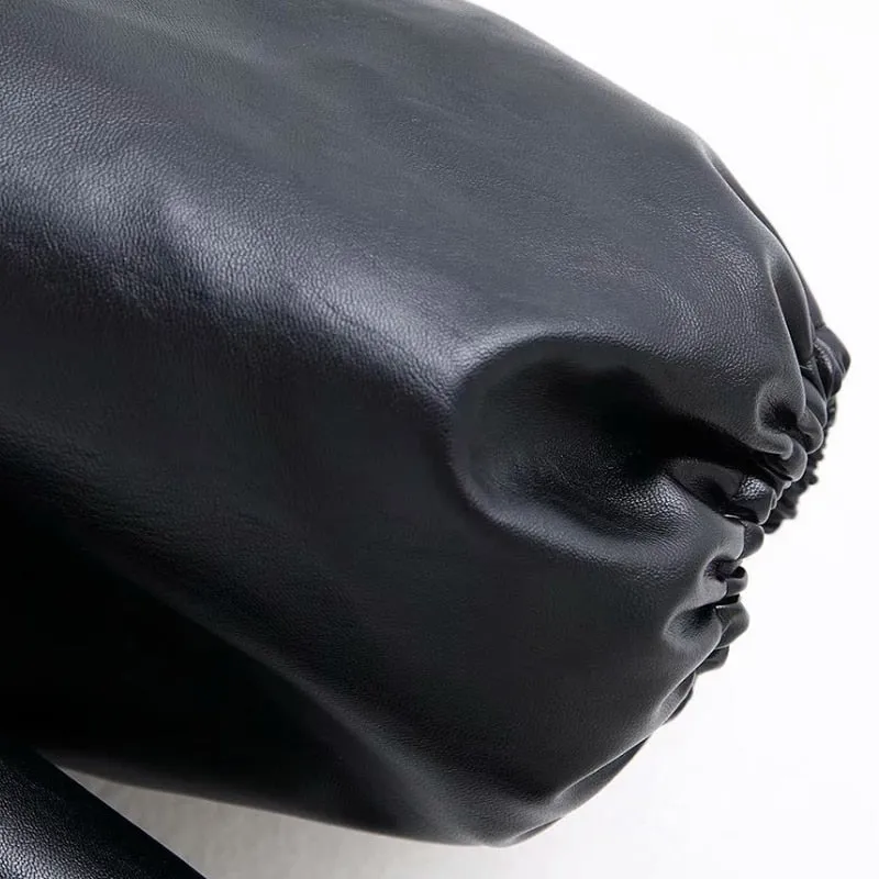FAUX LEATHER SHIRT