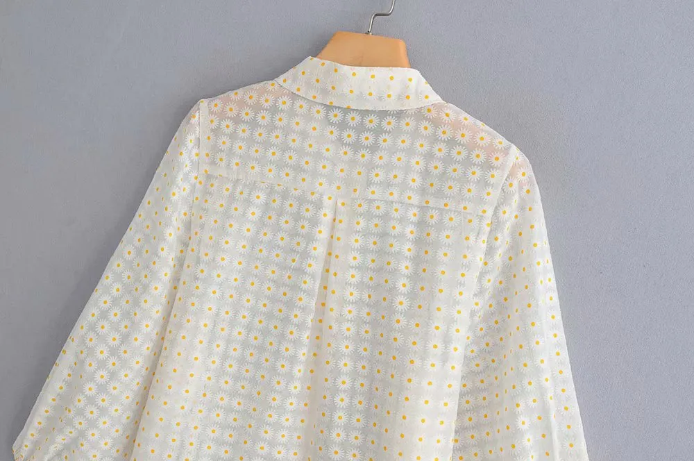 FLORAL ORGANZA BLOUSE