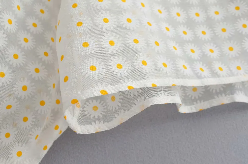 FLORAL ORGANZA BLOUSE
