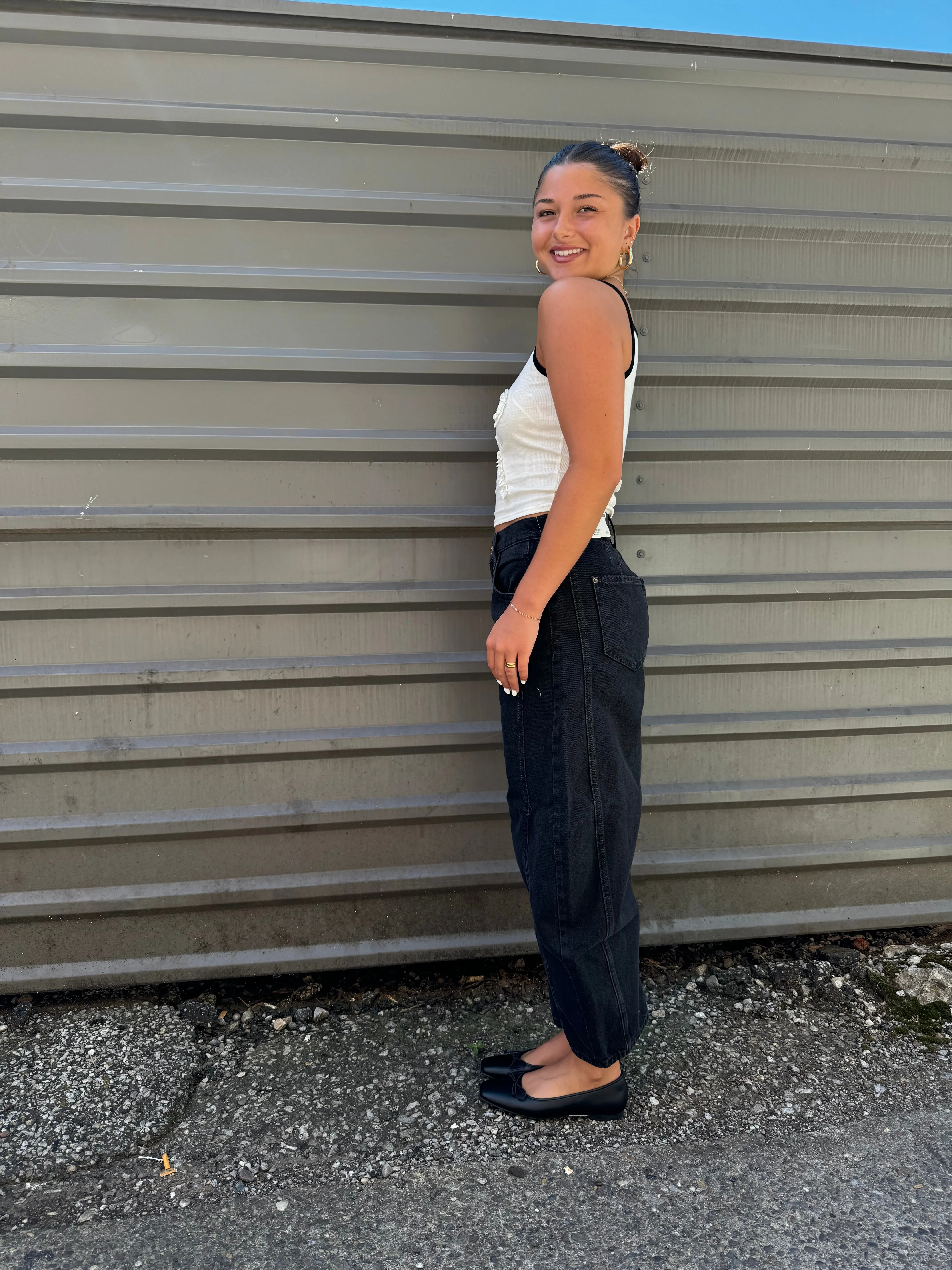FREE PEOPLE GOOD LUCK MID-RISE BARREL JEANS