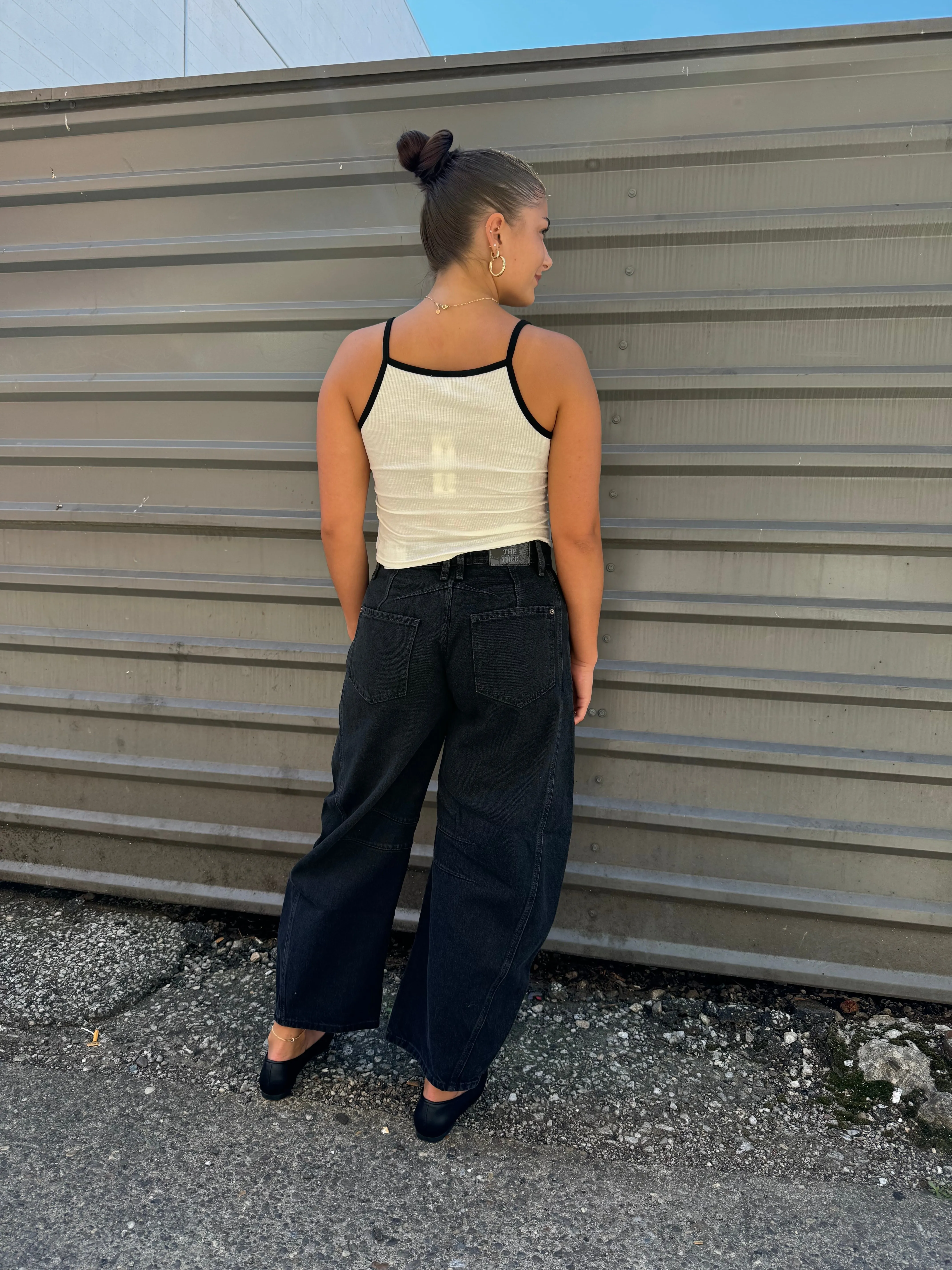 FREE PEOPLE GOOD LUCK MID-RISE BARREL JEANS