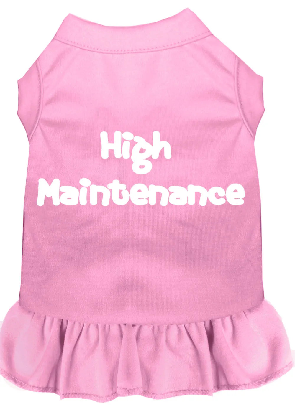 High Maintenance Screen Print Dress Light Pink Xxl