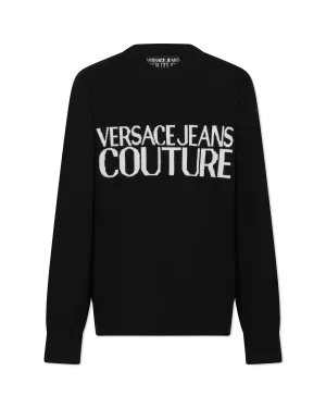 Intarsia-Knit Crewneck Sweater