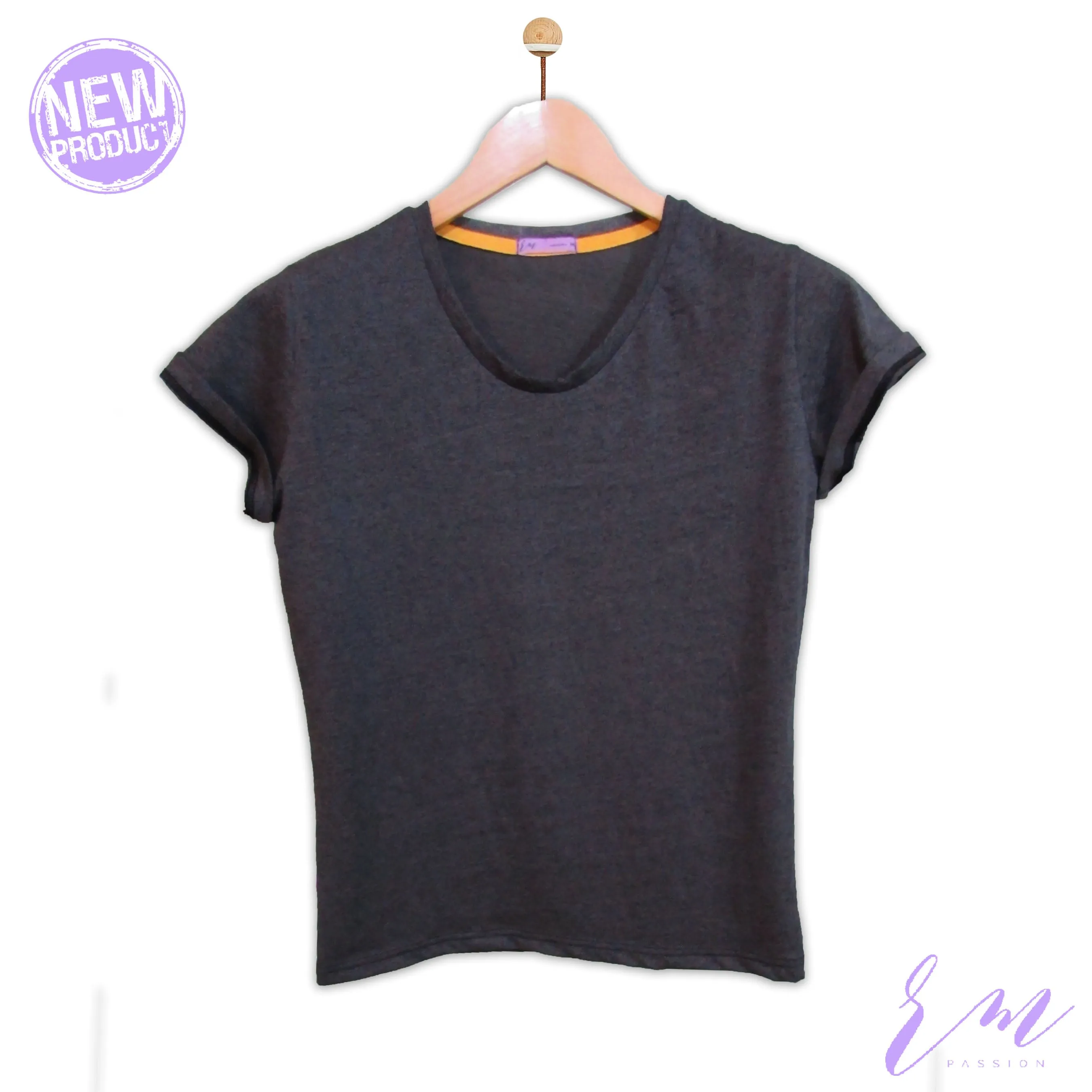 Ladies T-Shirt (plain Charcoal )