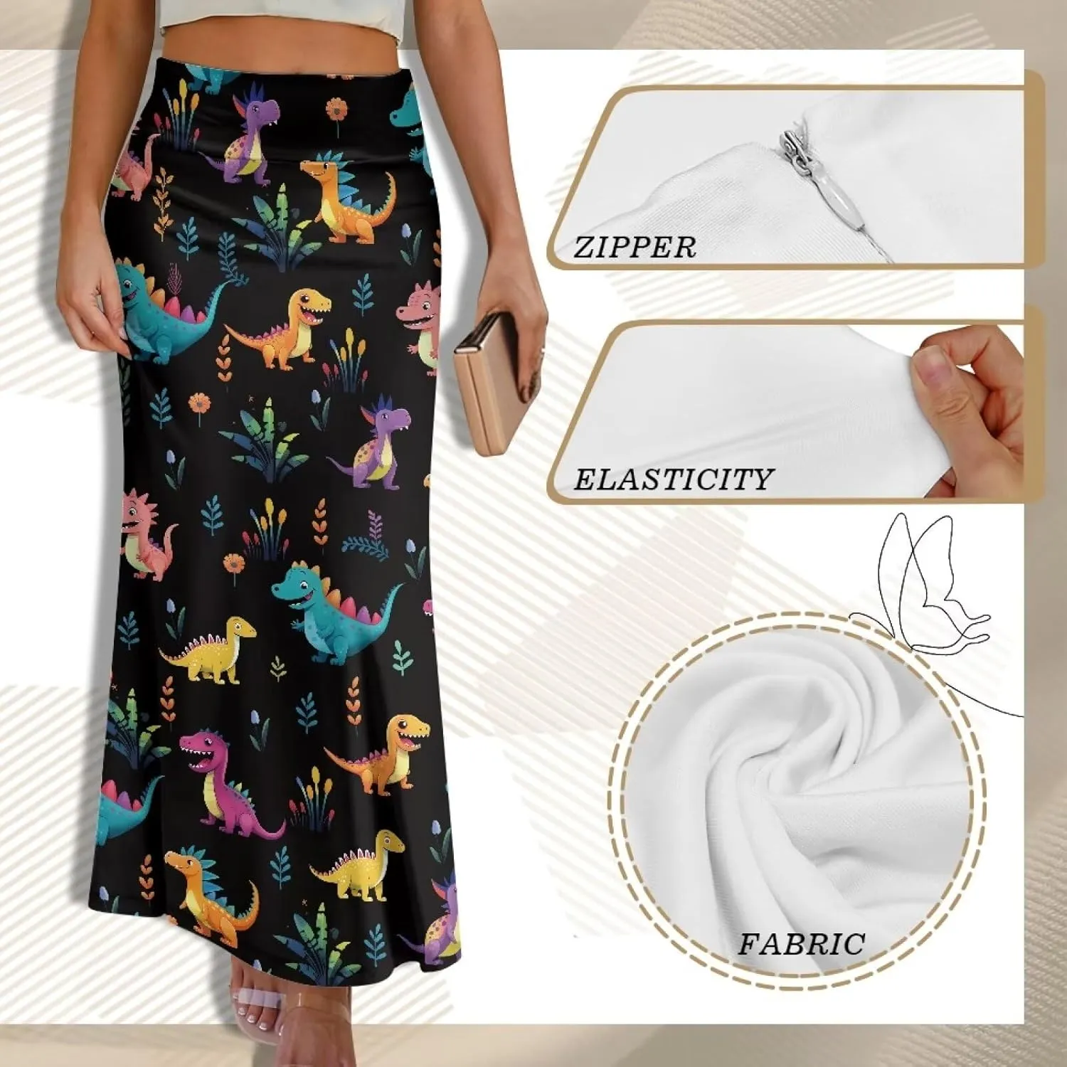 Long Skirts for Women Fall Flared Midi Skirt Flowy Maxi Skirt High Waist Ankle Length Pencil Skirt A-Line Skirts
