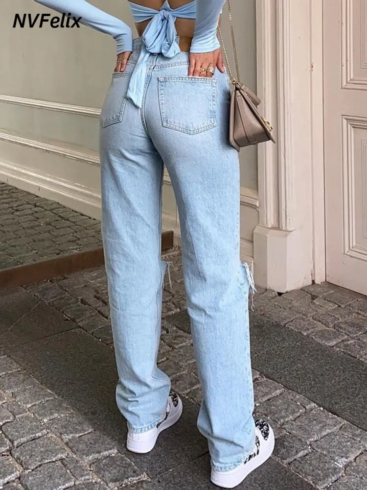 Loose Ripped Fit Jeans