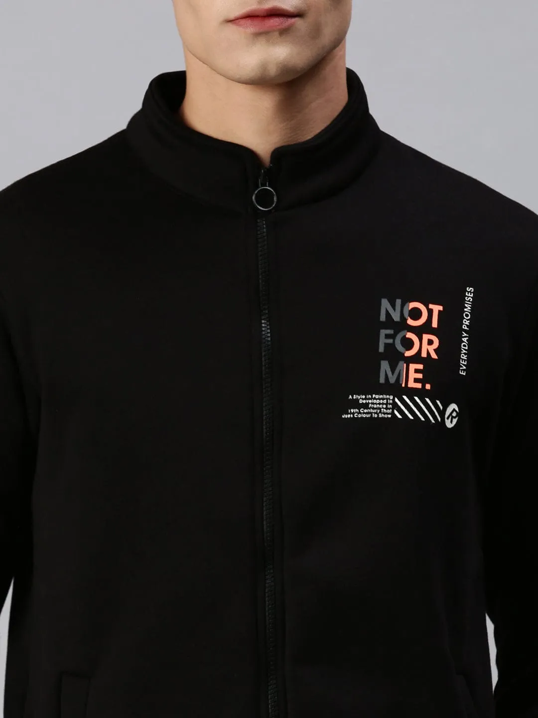 Men Graphic Printed Black Sweatshirt
