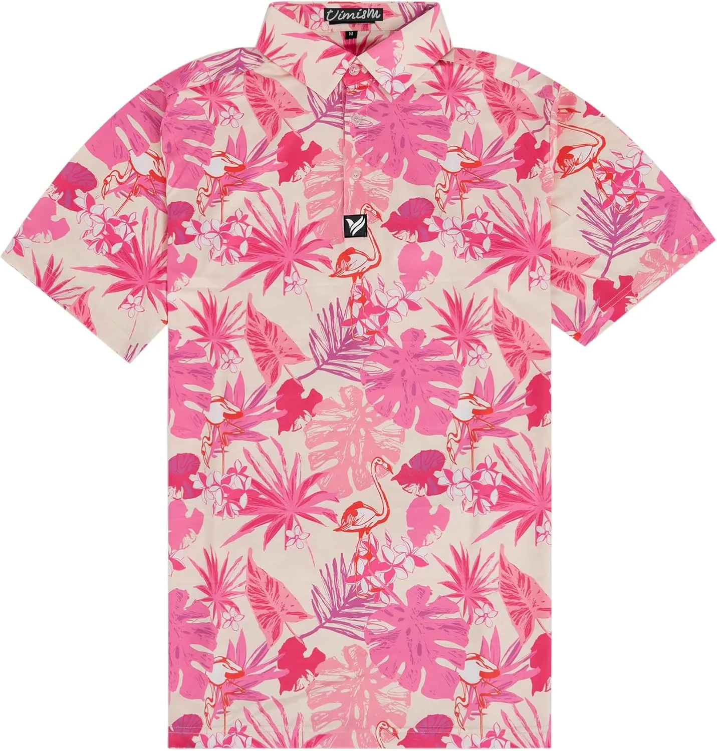 Mens Golf Shirt Short Sleeve Dry Fit Print Moisture Wicking Performance Patterns Collared Polo Shirt