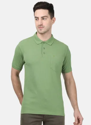 Mens Green Plain T-Shirts
