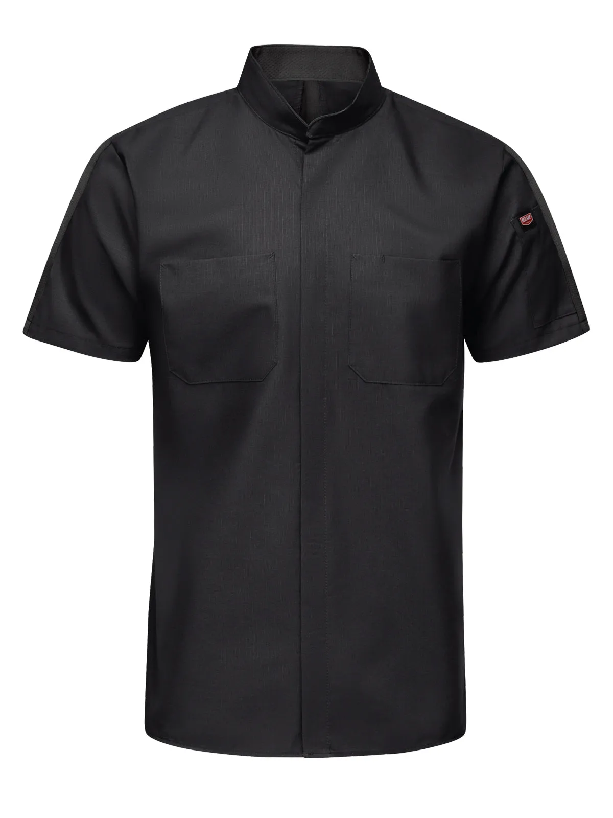Men's Short Sleeve Two Tone Pro  Work Shirt with OilBlok and MIMIX™ - SX46 - Black