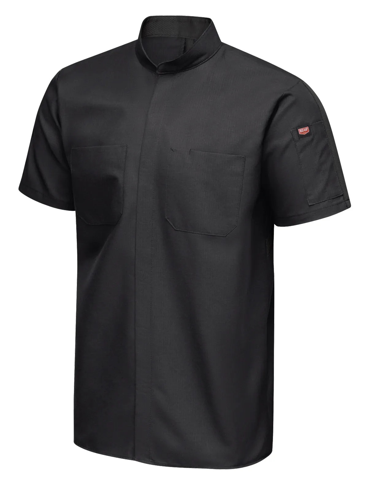 Men's Short Sleeve Two Tone Pro  Work Shirt with OilBlok and MIMIX™ - SX46 - Black