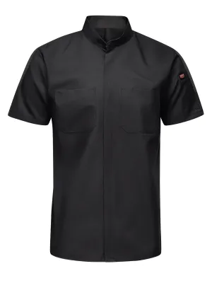 Men's Short Sleeve Two Tone Pro  Work Shirt with OilBlok and MIMIX™ - SX46 - Black