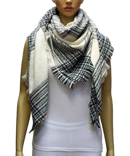 Plaid Winter Oversized Blanket Scarf-S2109
