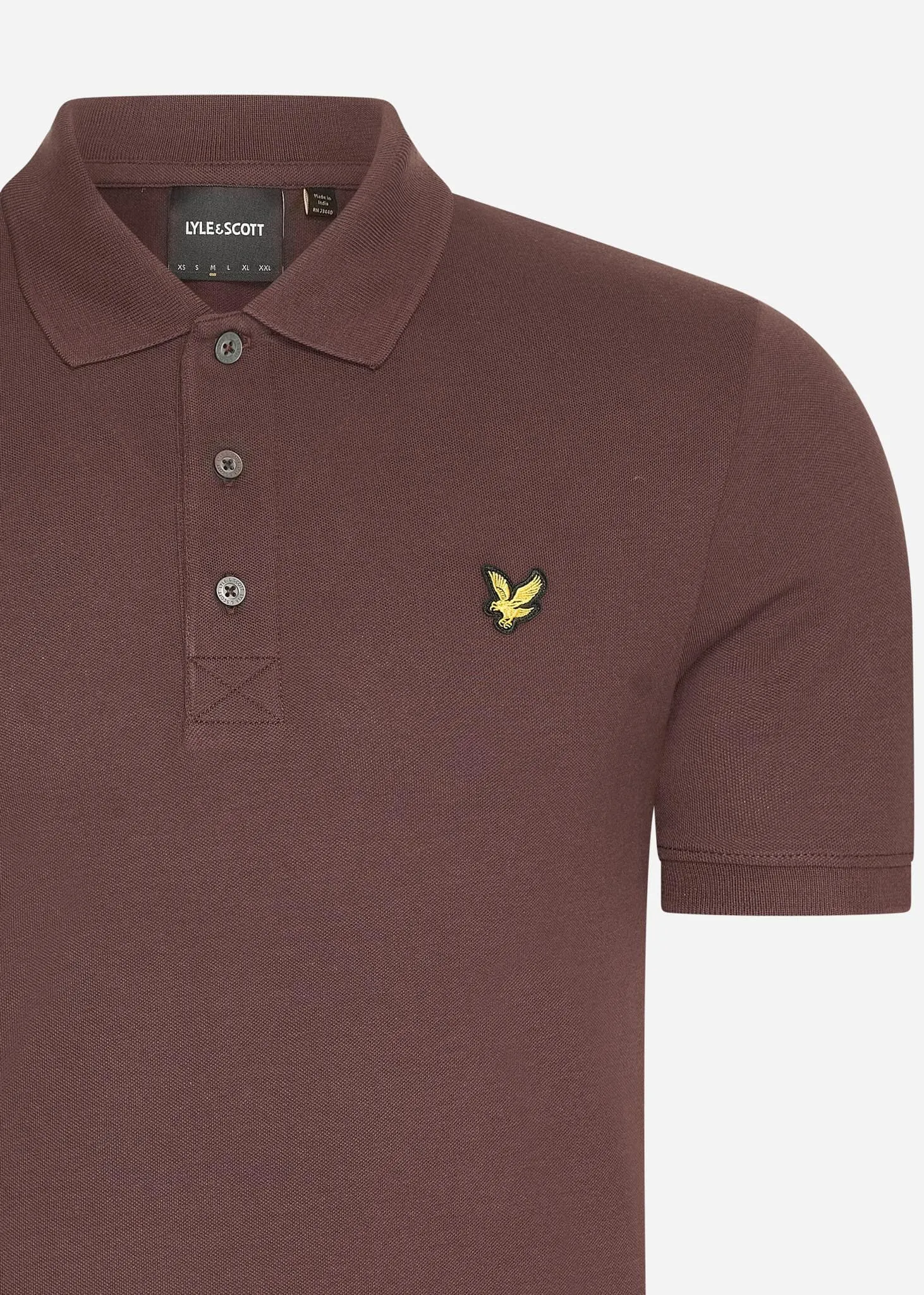 Plain polo shirt - deep mahogany