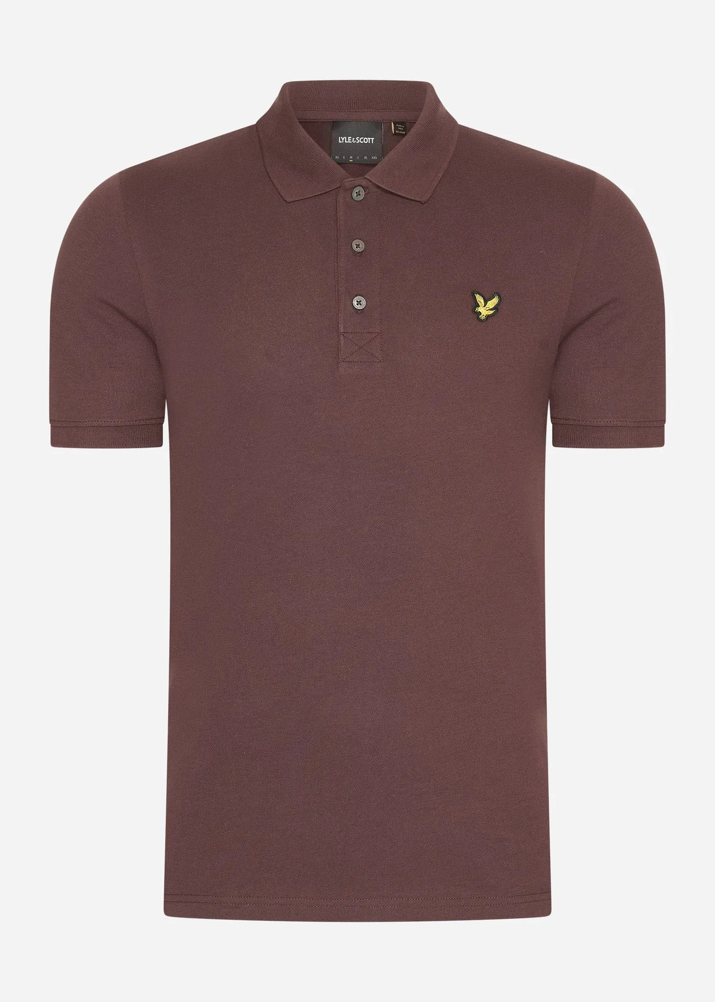Plain polo shirt - deep mahogany