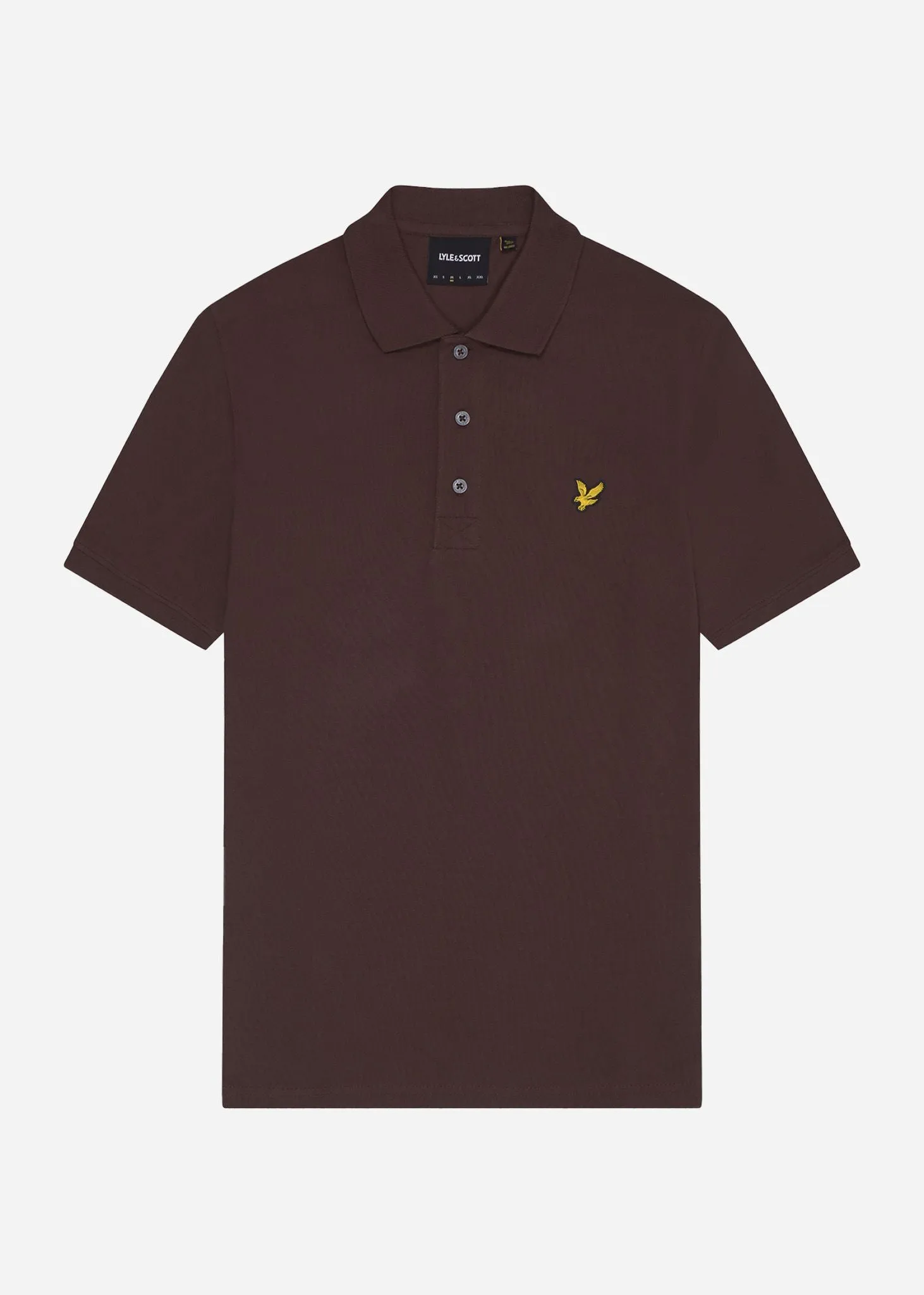Plain polo shirt - deep mahogany