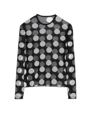 POLKA DOTS TULLE CREWNECK T