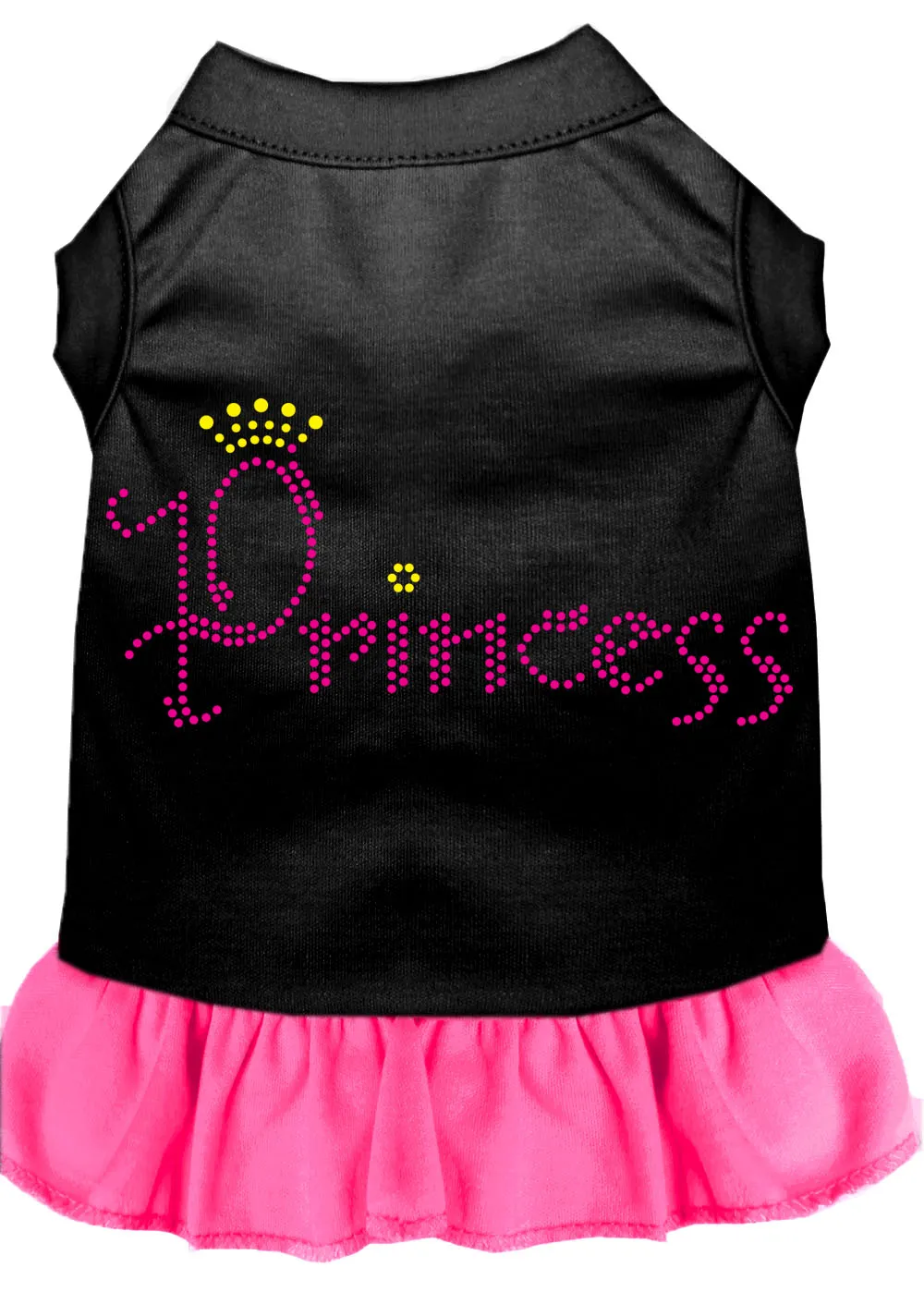 Princess Rhinestone Dress Black With Bright Pink Sm