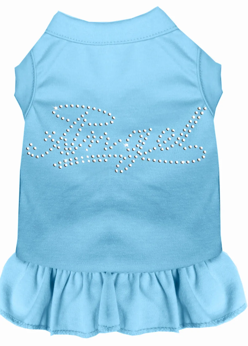 Rhinestone Angel Dress Baby Blue Xs