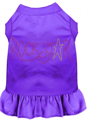 Rhinestone Rockstar Dress Purple Med