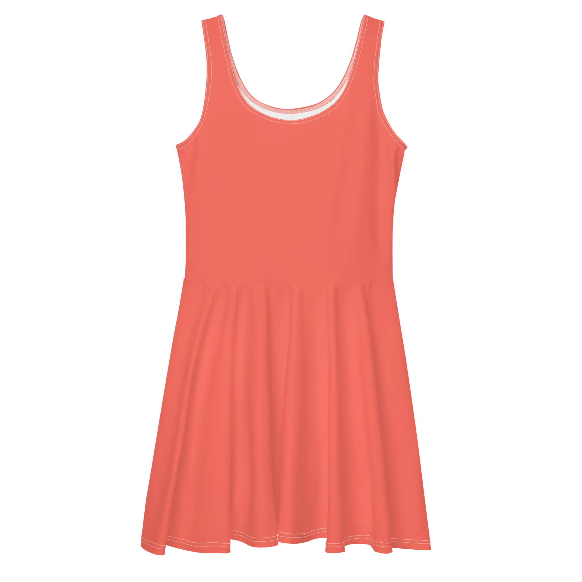 Skater Dress - Coral Red
