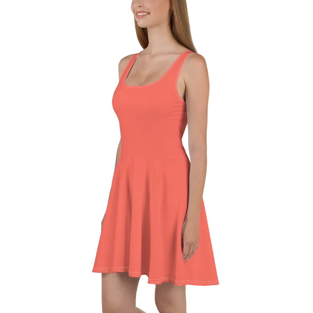 Skater Dress - Coral Red