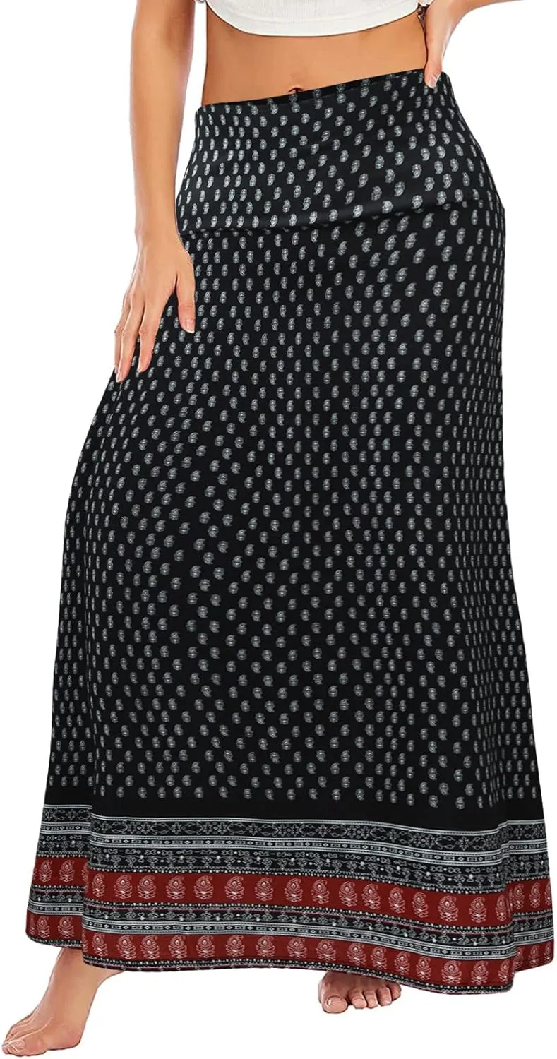 Skorts Skirts for Women Skirts for Women Summer Maxi Dress Midi Bohemian Beach Dress Prints Long Skirts Beach