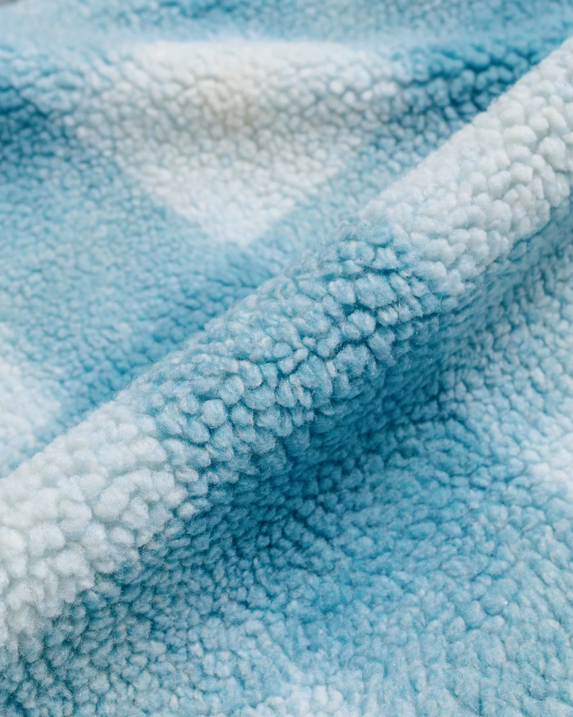 Stüssy Zip Sherpa Shadow Plaid Light Blue