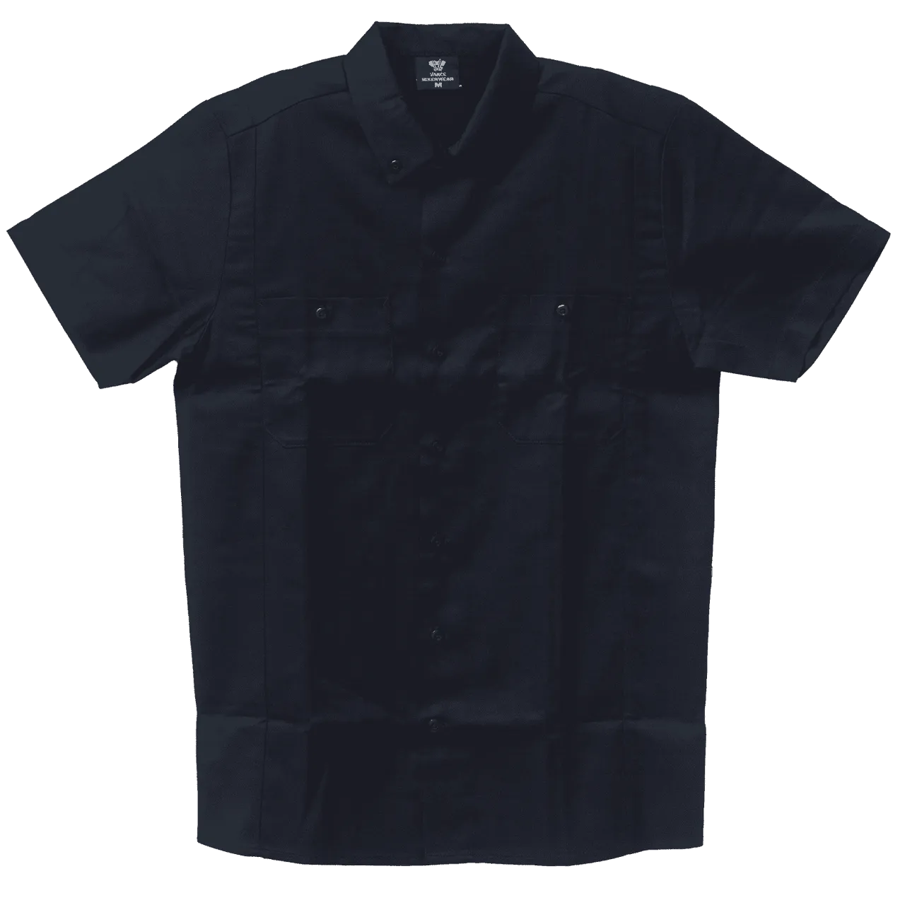 Vance - Men's Work Shirts Black with Black sides