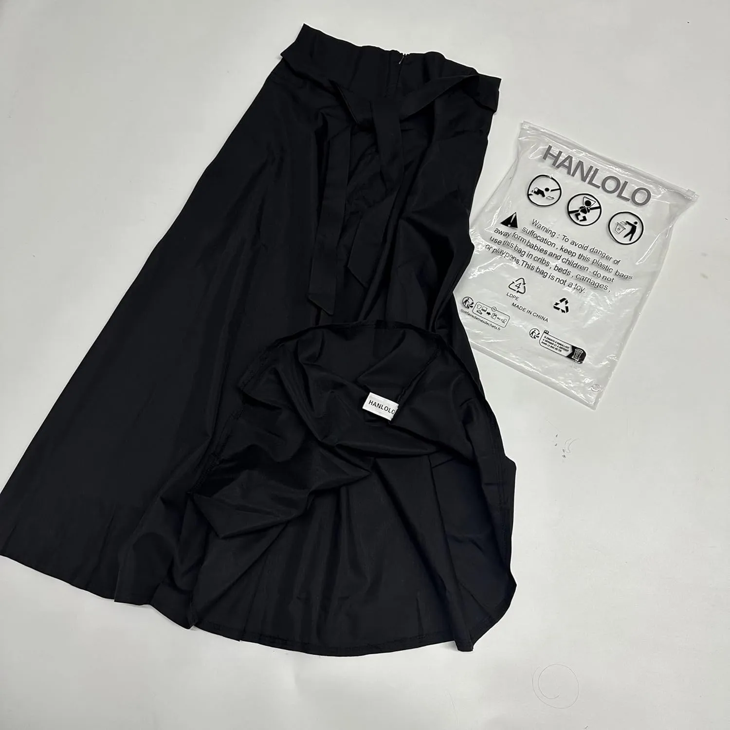 Womens Maxi Skirts High Waisted Pleated Flared Long Bow Skirts with Pocket