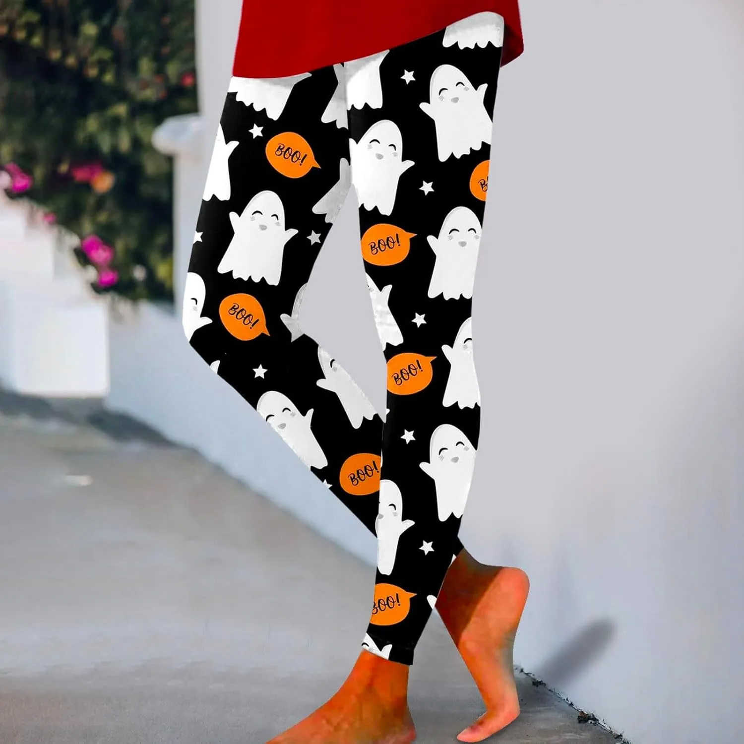 Womens Summer Pants Printed Bottom Pants Fall and Winter Inside Comfortable Casual Pants Women's Bottom Pants